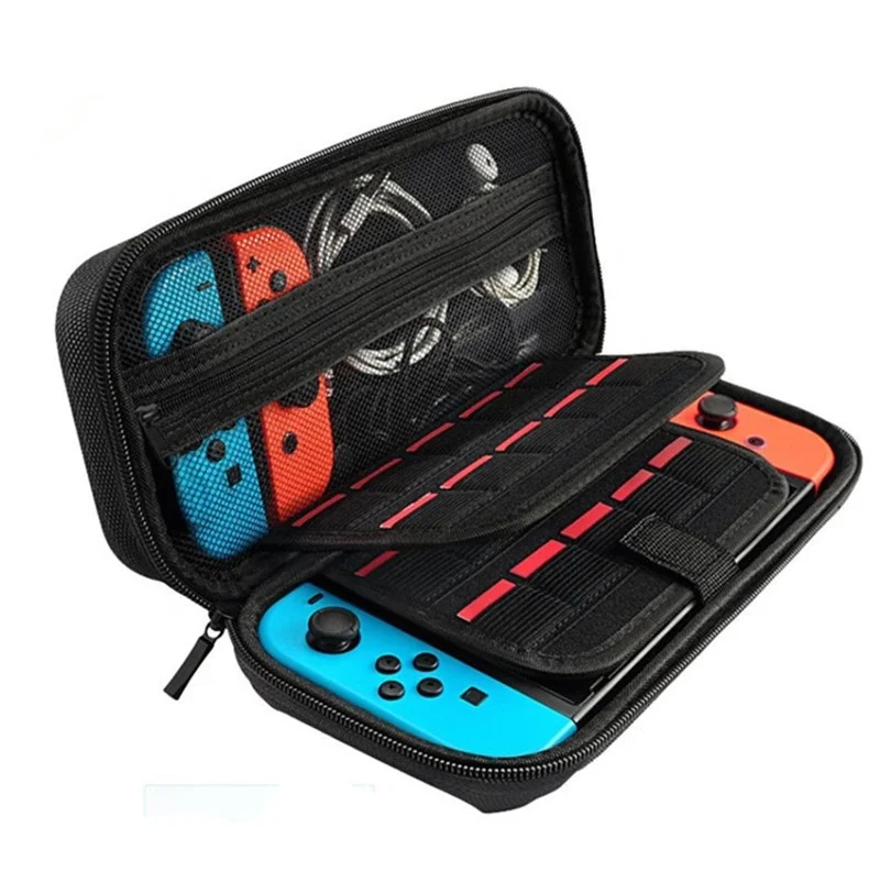 Жесткий Eva Дорожный чехол для Nintendo Switch консоль и аксессуары с 20 встроенными игровыми картриджами