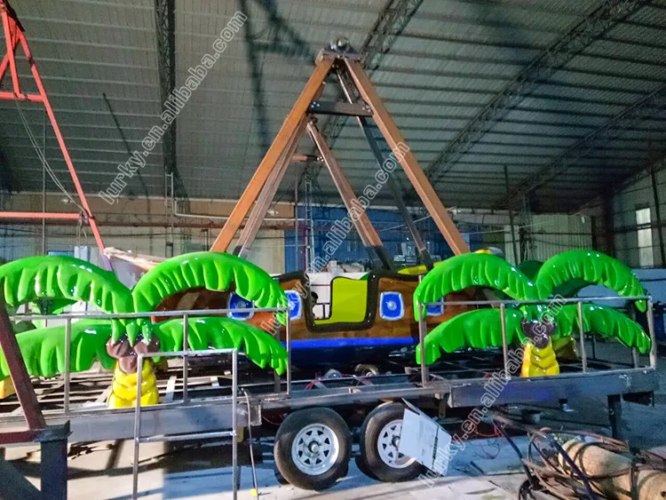 Hot sell amusement rides trailer mounted carousel portable pirate ship rides