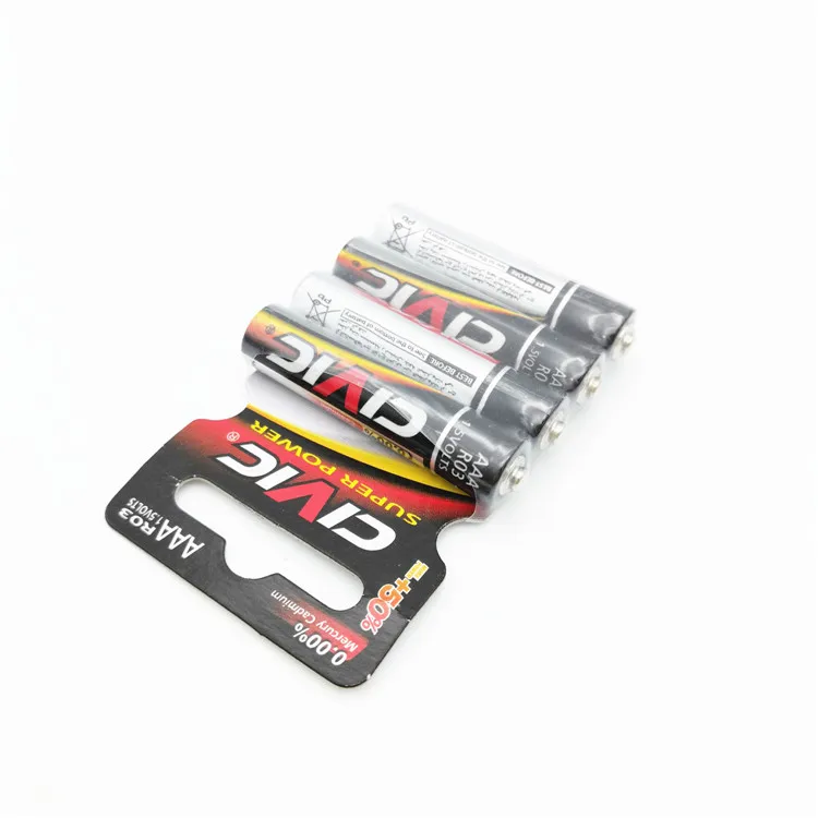 factory directly  zinc carbon aaa um4 r03 size aaa 1.5 v battery