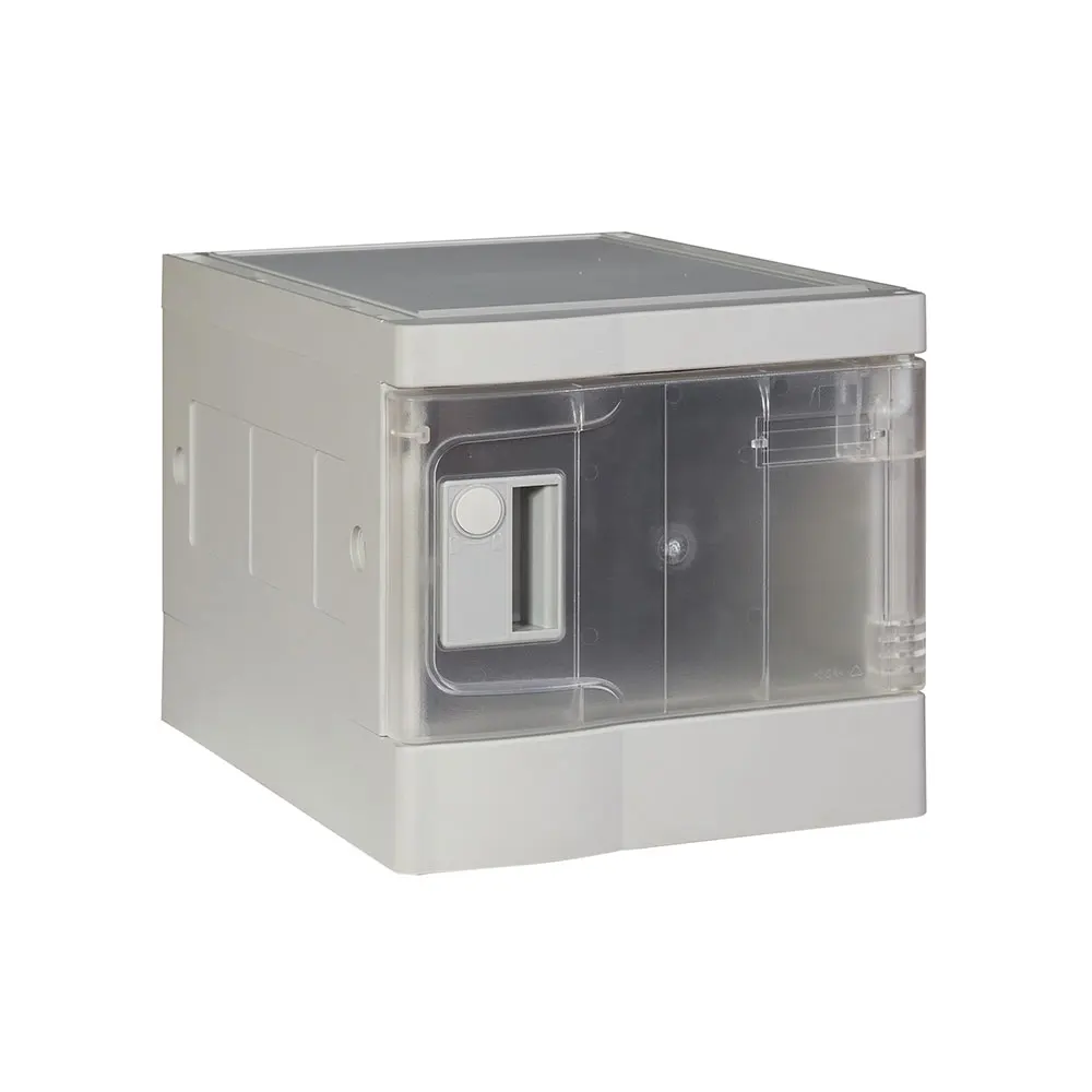 transparent mini small abs plastic automatic home safety shoe box locker