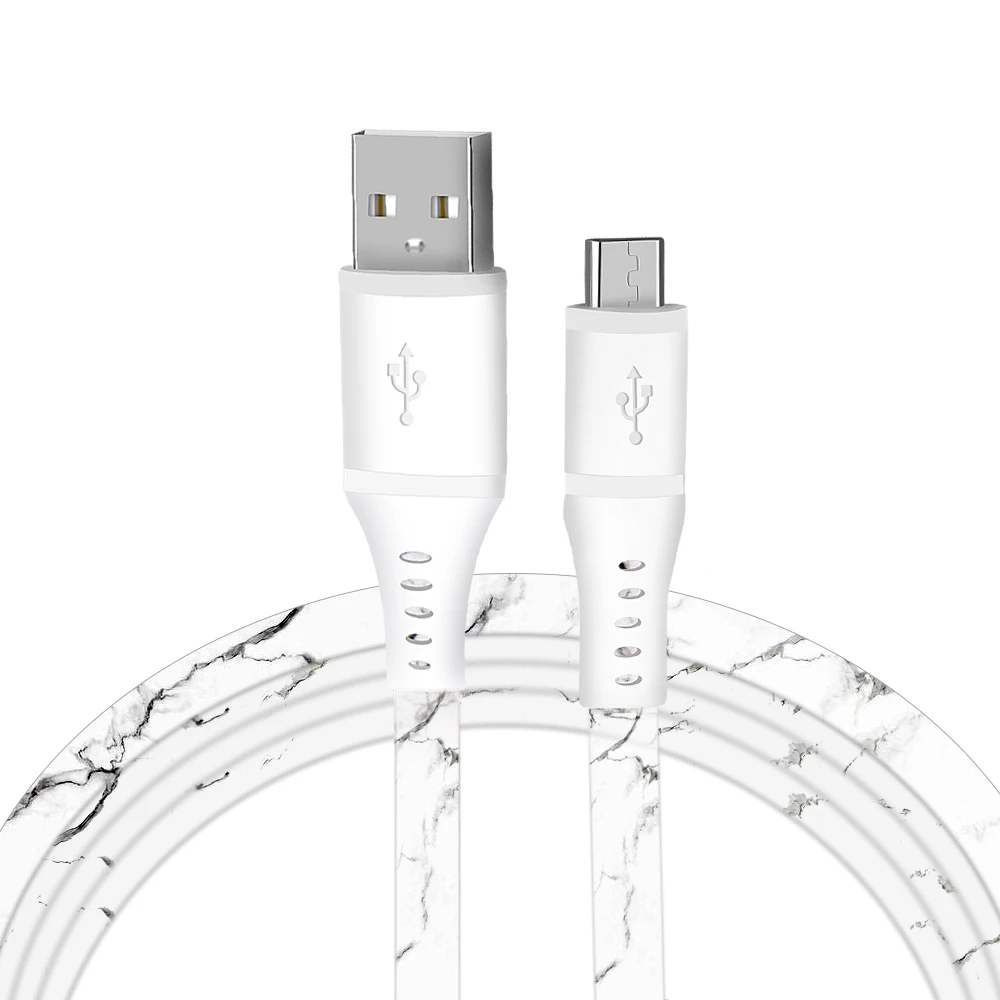 
Marble Usb Cable Flat Usb Cable Micro Usb Data Cable for android 