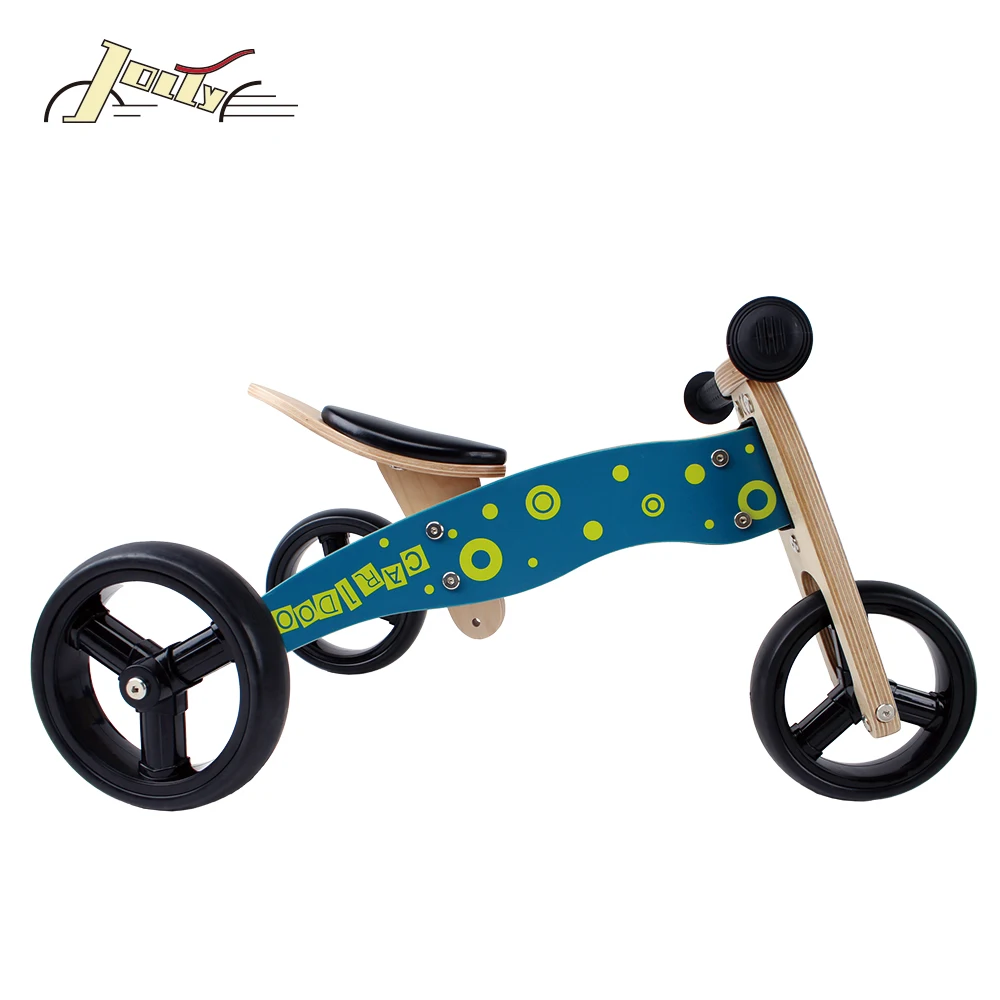 New Frog Kids 2-in-1 Wooden Balance bike and tricycle for Baby