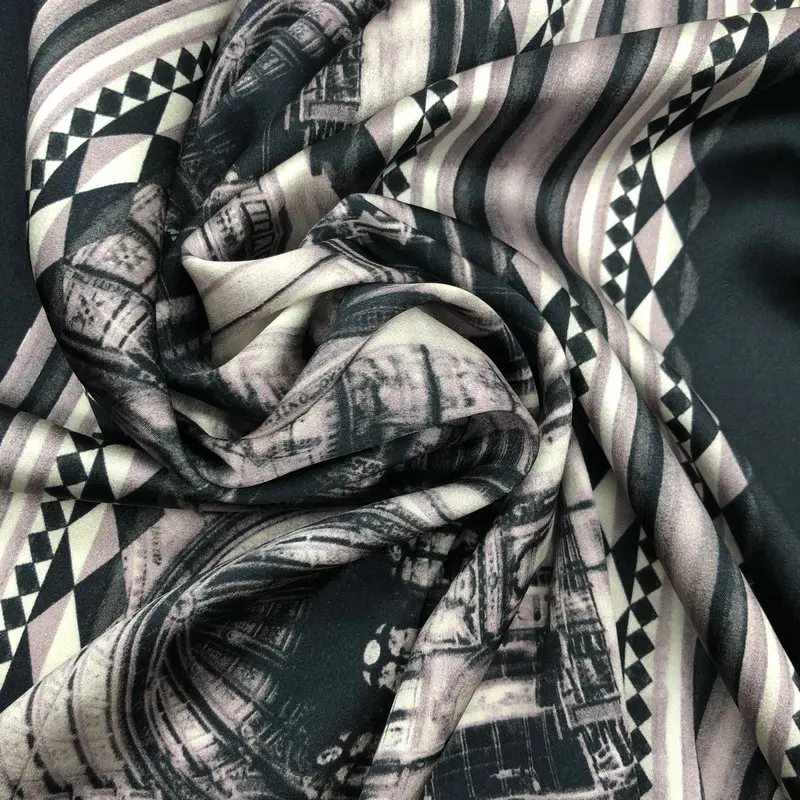 Silk Satin Floral Fabric Rolls 100% Silk Digtal Printed Silk Spandex Jacquard Ce,oeko-tex STANDARD 100 Accept Custom Designs