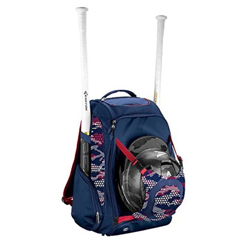 Softball bat pack baseball gear backpack with external helmet holder