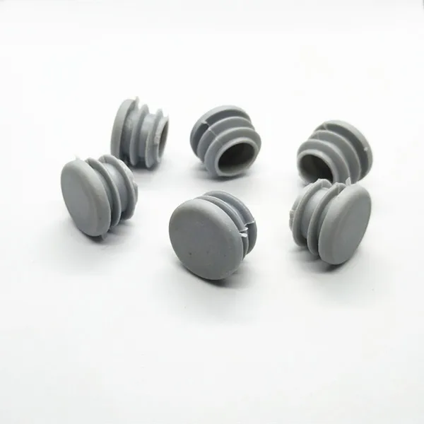 Black plastic pvc end cap for metal tubing