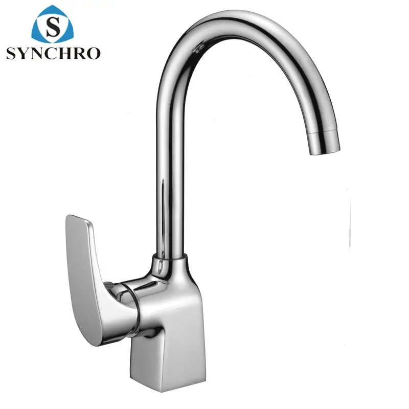 SKL-33319 Sanitary ware hot cold long tube brass kitchen faucet