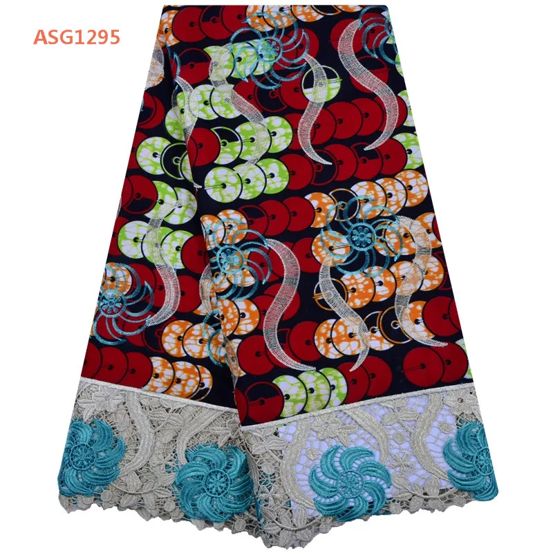 
African Guipure Wax Lace Fabric With Lace 2018 New Design Embroidered Lace For Wedding Dress Material 