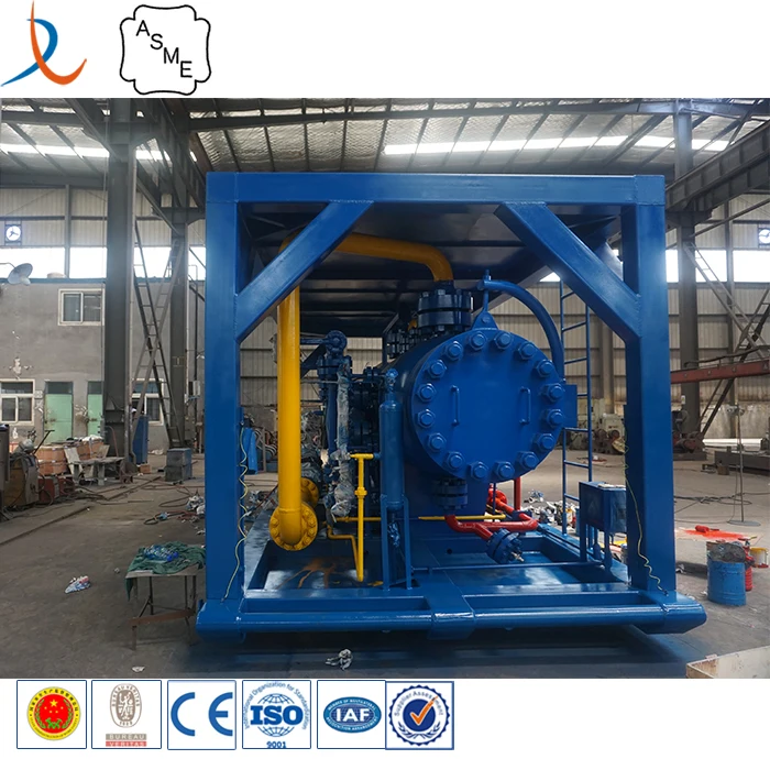 Horizontal two phase separator/oilfield filter separator skid mounted