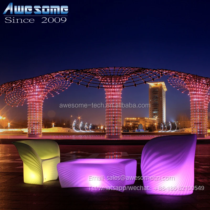 События на открытом воздухе Используйте PE Материал изменение цвета напор светодиодного дивана для ночного клуба