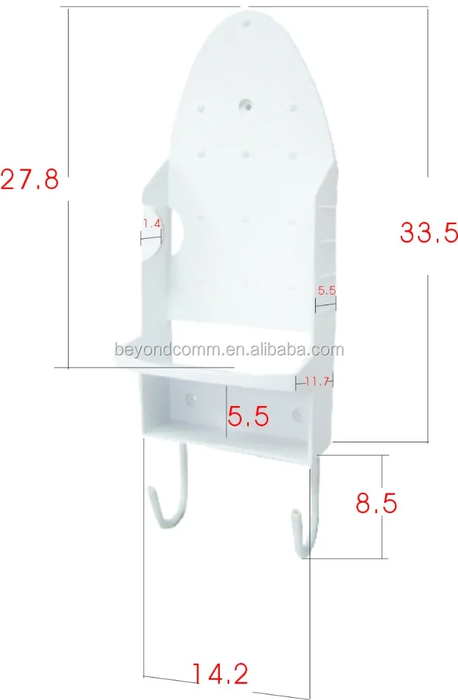 Big size H 33.5cm Iron Organizer, Holds Iron and Ironing Board, Easily Mount Against Wall or Door