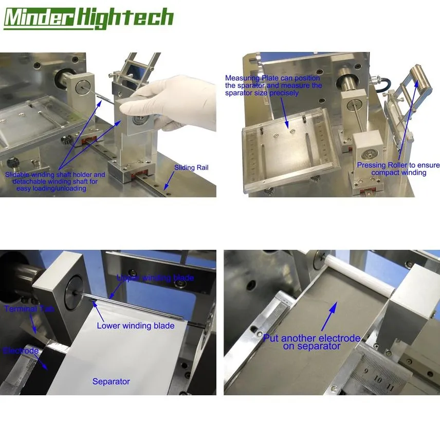
Semi-Auto Small Coil Winding Machine For Li Ion Battery Electrode And Separator Film 