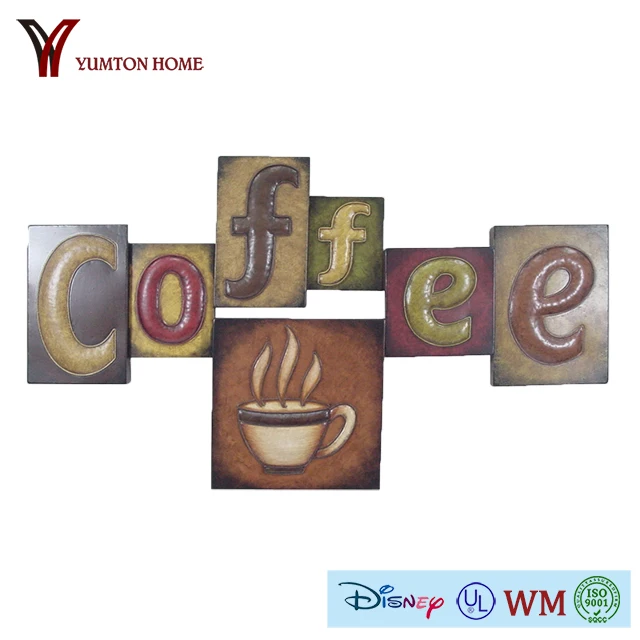 
Handmade Metal Coffee Cup Hanging Wall Art home decoration 