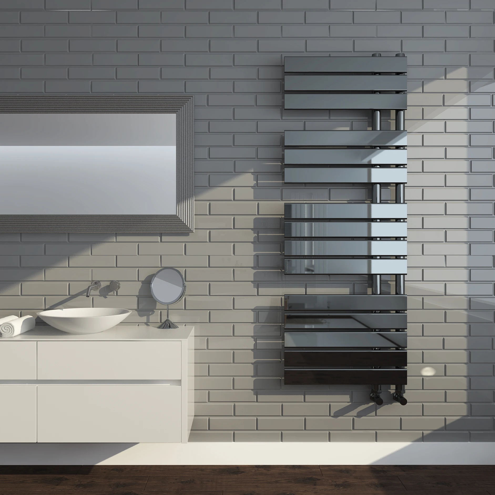 HOT HOT HOT High quality OEM service SUN-D5 Chrome towel rail Designer towel radiator Central heating radiator