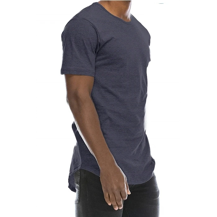 Летняя модная футболка с зубчатым подолом, мужские футболки в стиле хип-хоп, футболки с изогнутым подолом, очень длинные футболки