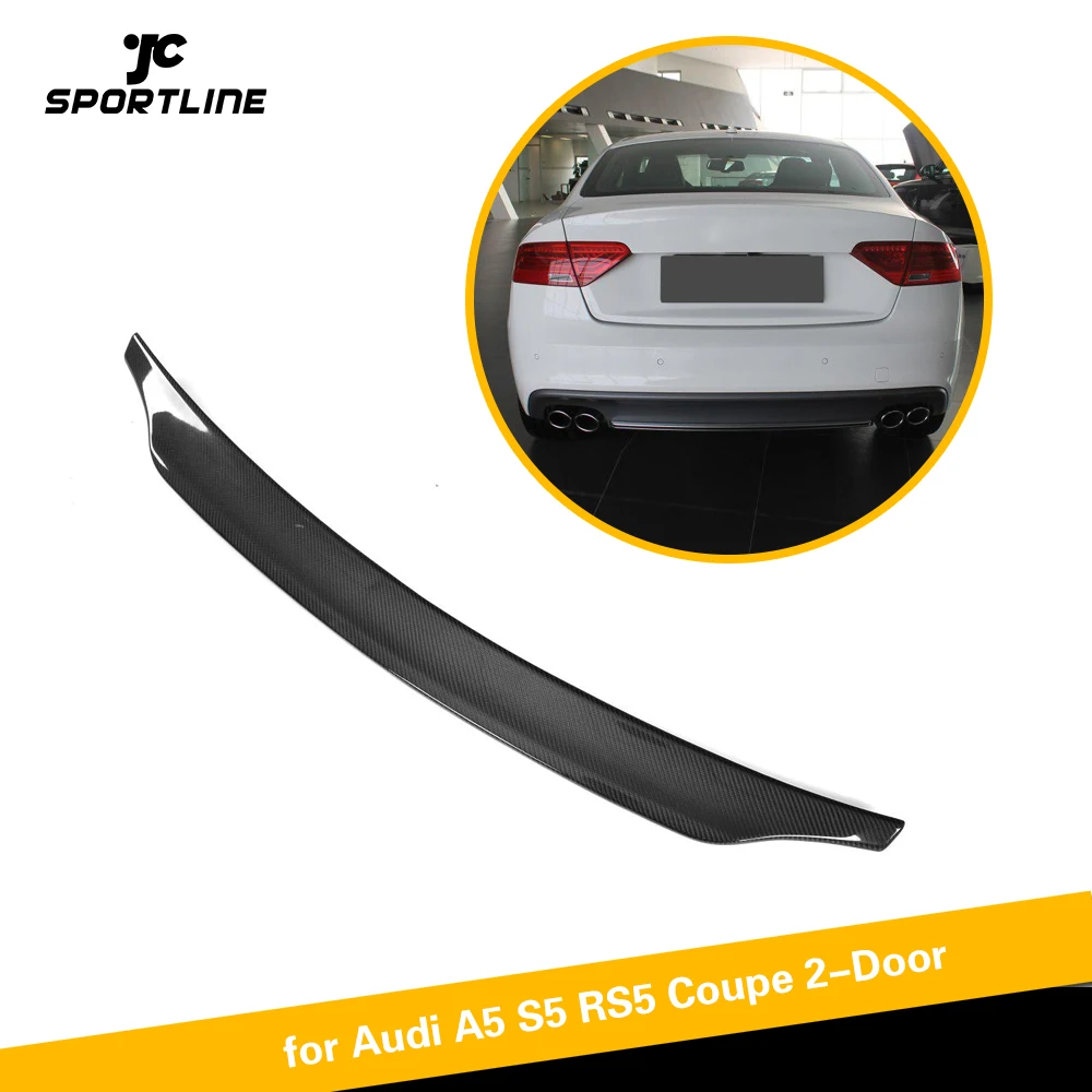 Carbon Fibre S5 Rear Ducktail Spoiler for Audi A5 SLINE S5 B8.5 Coupe 2-Door 08-16
