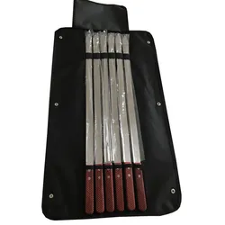 Хит продаж, шашлыки кебаб для кемпинга из нержавеющей стали с деревянной ручкой