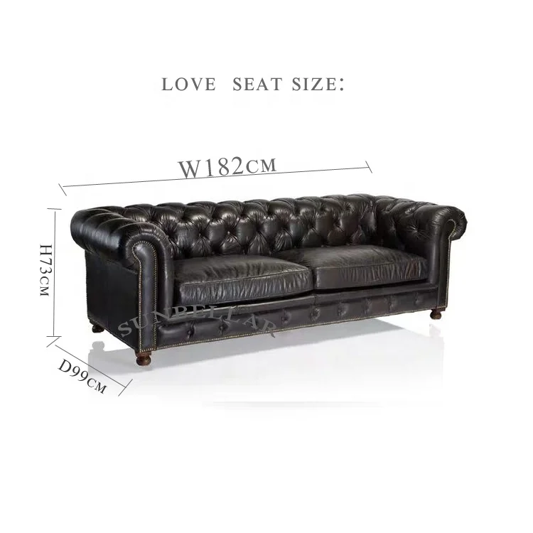 
office sofa genuine leather tufted chesterfield leather sofa sets for living room couch sofa 