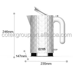 Diamond Tea Electric Kettle with Dry Boil protection and 2 Stage Opening System