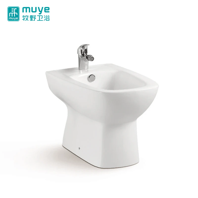 Modern design self cleaning glaze bath ware square shape bathroom ceramic bidet toilet