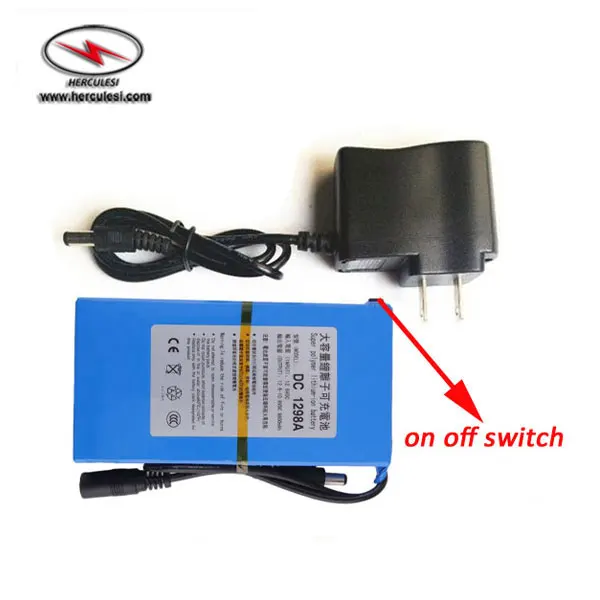 Mini 12V 9800mAh Rechargeable DC Battery Pack Lipo 12V 18650 Battery Pack for Backup Power Supply
