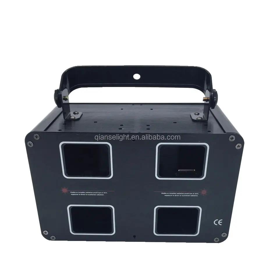 Animation laser 4 Lenses laser projector Laser diode source effect with built in animation emitting red green blue yellow beams