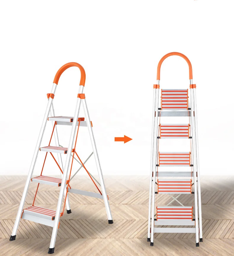 
Aluminium Folding 2/3/4/5/6 Steps Household Kitchen Safety Step Ladders 