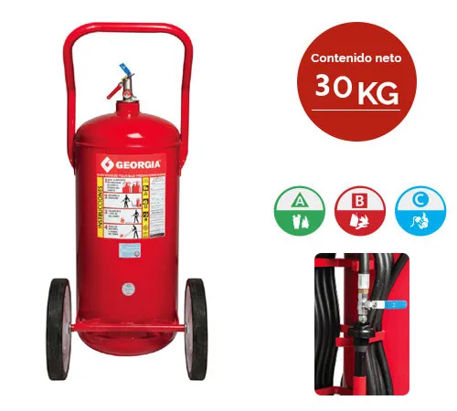 DONGSHENG Brand Trolley Fire Extinguisher 30KG EN3 Portable ABC Dry Powder CO2 Type Fire Extinguisher