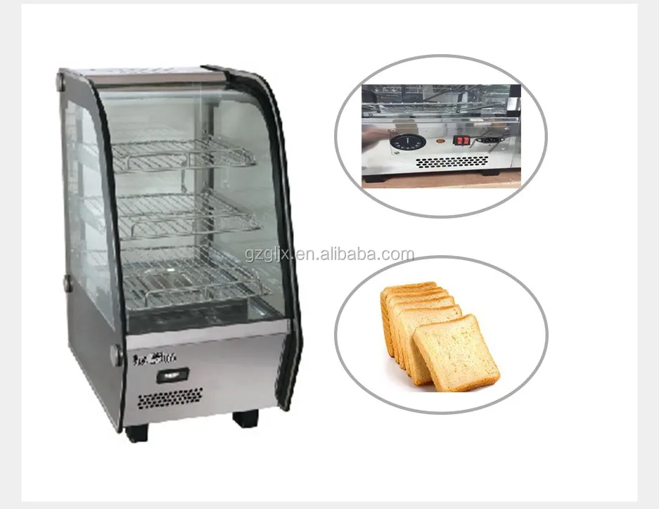 Малый размер столешница + 30 ~ + 90C температуры и хлебобулочных изделий витрина печенья BTR-65Z