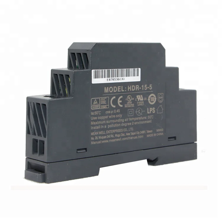 Meanwell HDR-15-24 Household Control Use 15W DIN RAIL Power Supply 24VDC