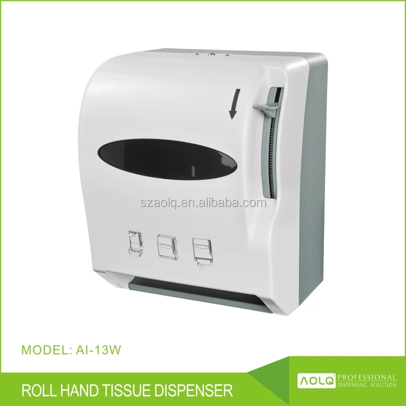 Lever action paper holder dispenser,jumbo roll manual hand paper towel holder