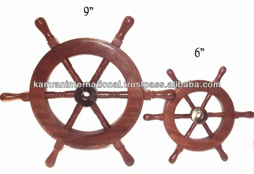 Smaller size nautical ship wheel wooden ship wheel decorative ship wheel