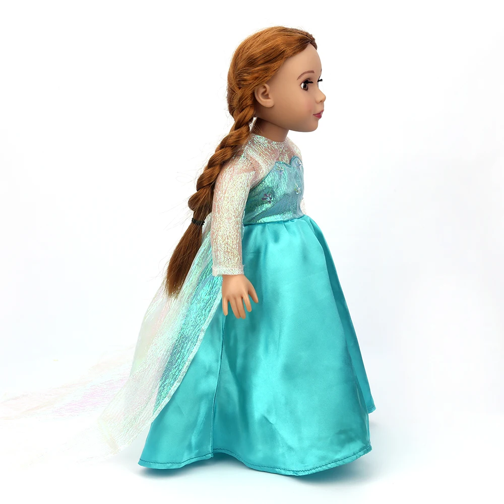 Elsa costume Princess Dress Costume for18 inch doll