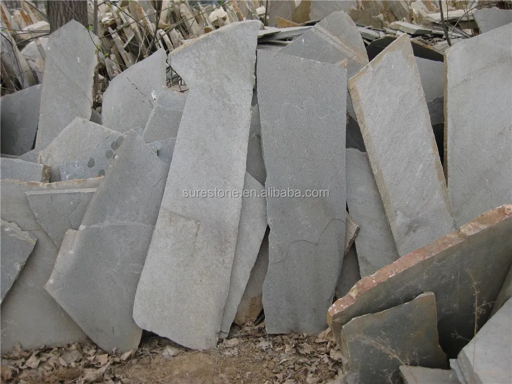 Uncut large natural irregular slate tiles outdoor path paving stone park landscape wall panel