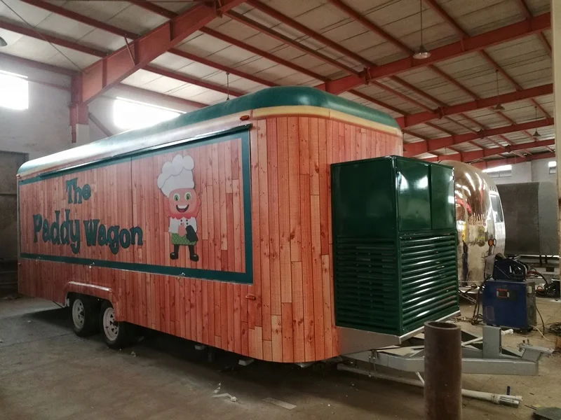 
7m long steel plates fast food vending airstream bus food truck for sale europe hot dog mobile food cart for sale 