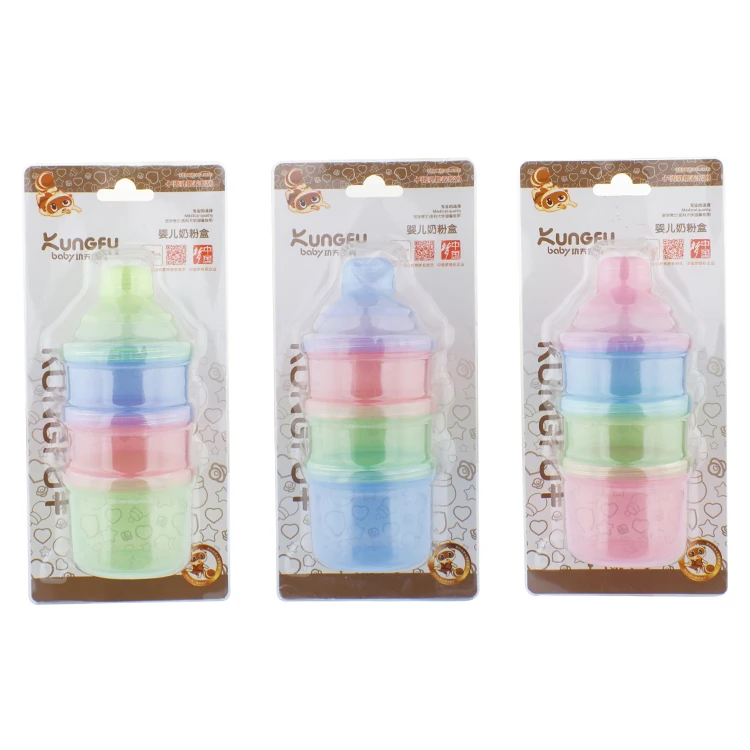 High Quality 3 Compartment Milk Powder Container, Food Dispenser Container