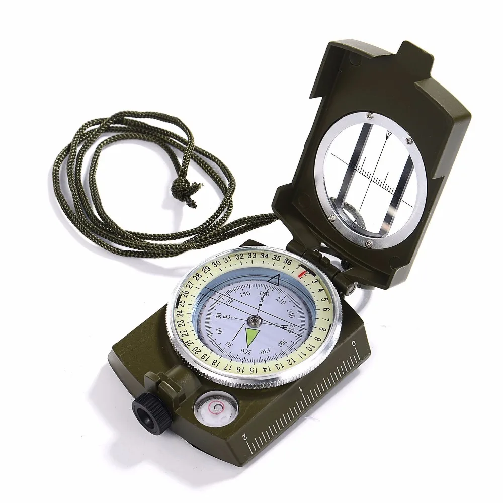 Factory New Pocket Professional Brass Pocket Military Army Geology Compass for Outdoor sports Camping Hiking with OEM Service