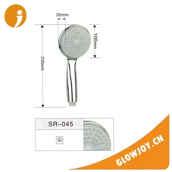 (SR-045)2015 ABS glowjoy, одна функция хромированный Туалет тропический душ экономии воды насадка для душа