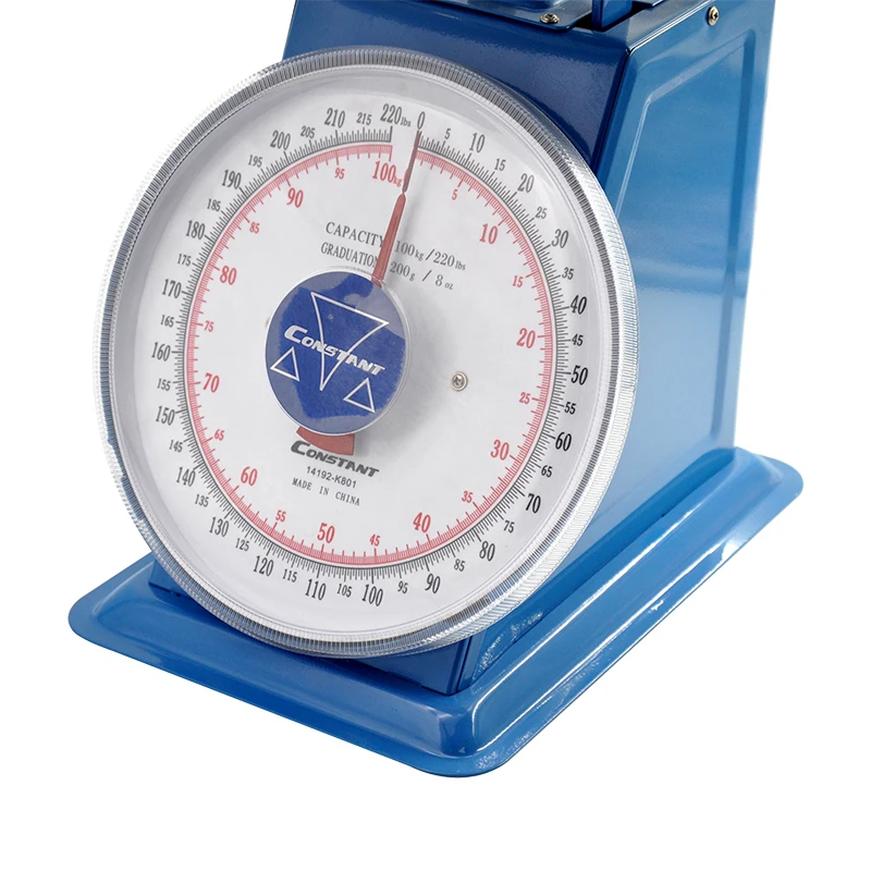 14192-K801 NS range 100kg/200g LBS accuracy Single or Double scale stainless Iron spring balance weighing commercial scale