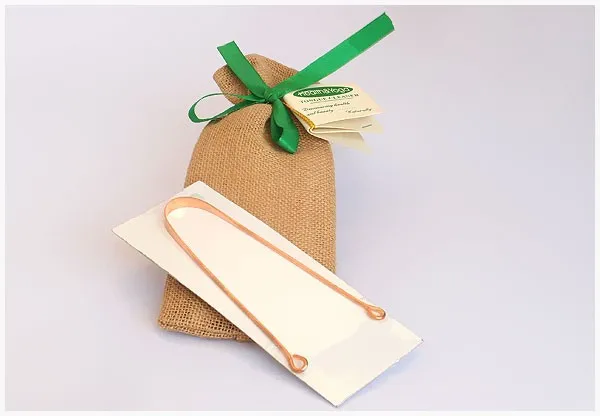 CE Approved Copper Tongue Cleaner Scraper Oral Care Product Pure Copper