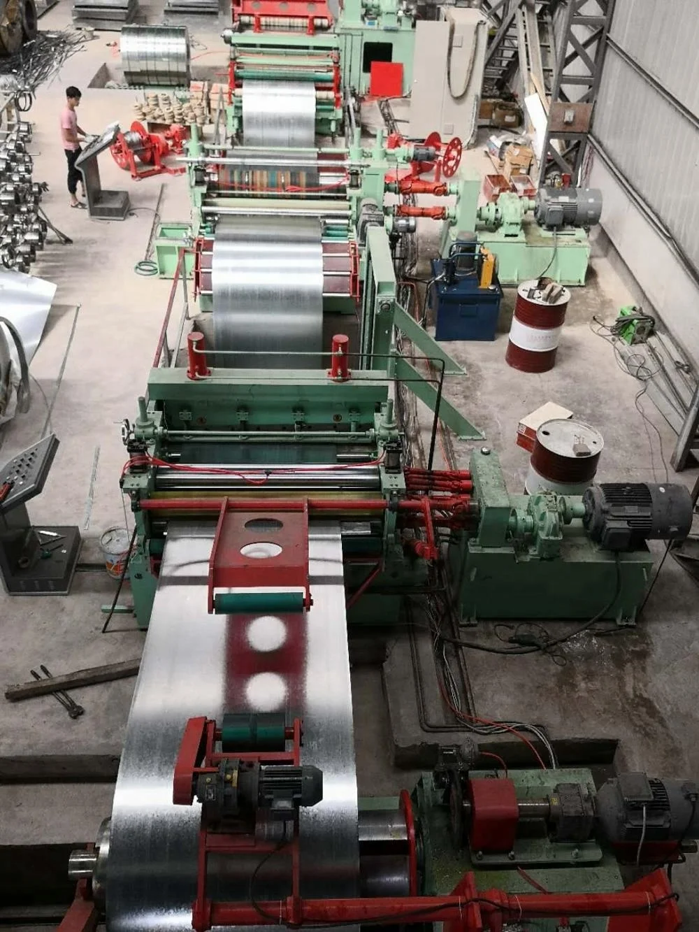 
SS CR HR GL AL metal steel coil slitting longitudinal cutting shearing recoiling line slitter machine equipment device 
