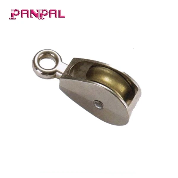 
BSCI factory hot sale customized package iron nickel plated fixed ring rope single wheel pulley 