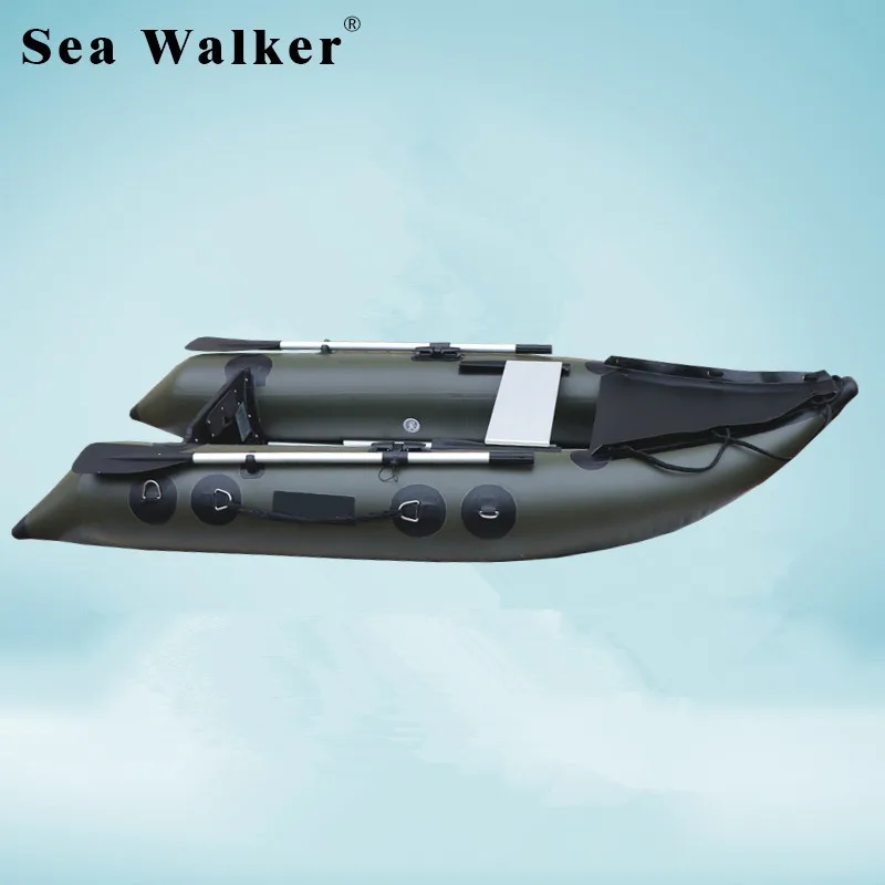 Thickened  2.75M PVC Material Foldable Inflatable Fishing Boat  Rowing Boat With Aluminum Floor for Riverand Lake CE certified