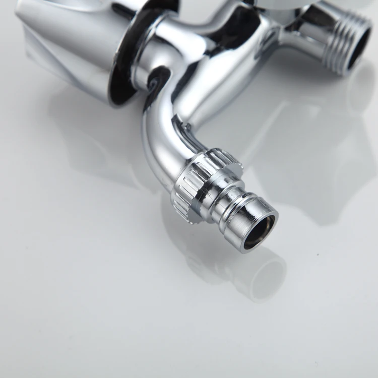 One way flow two handle double control ABS plastic water tap