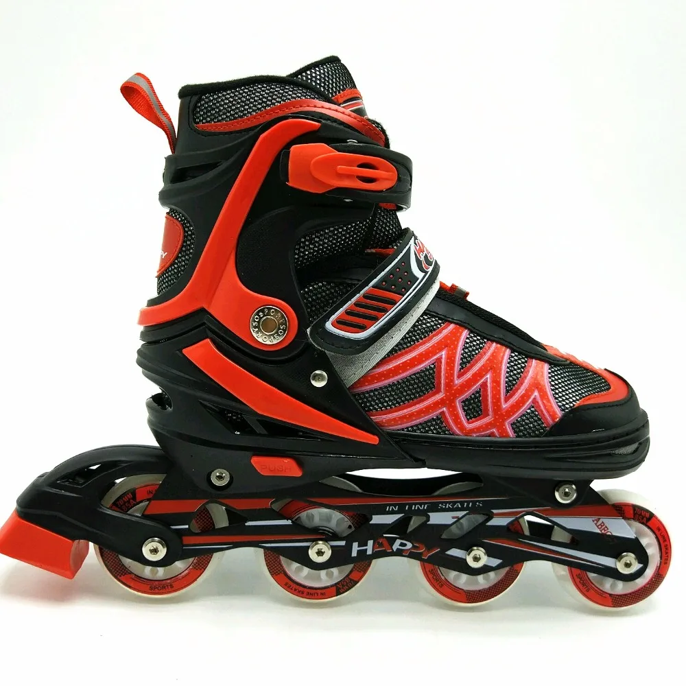 2022 adjustable flashing single row PU wheel inline roller skates