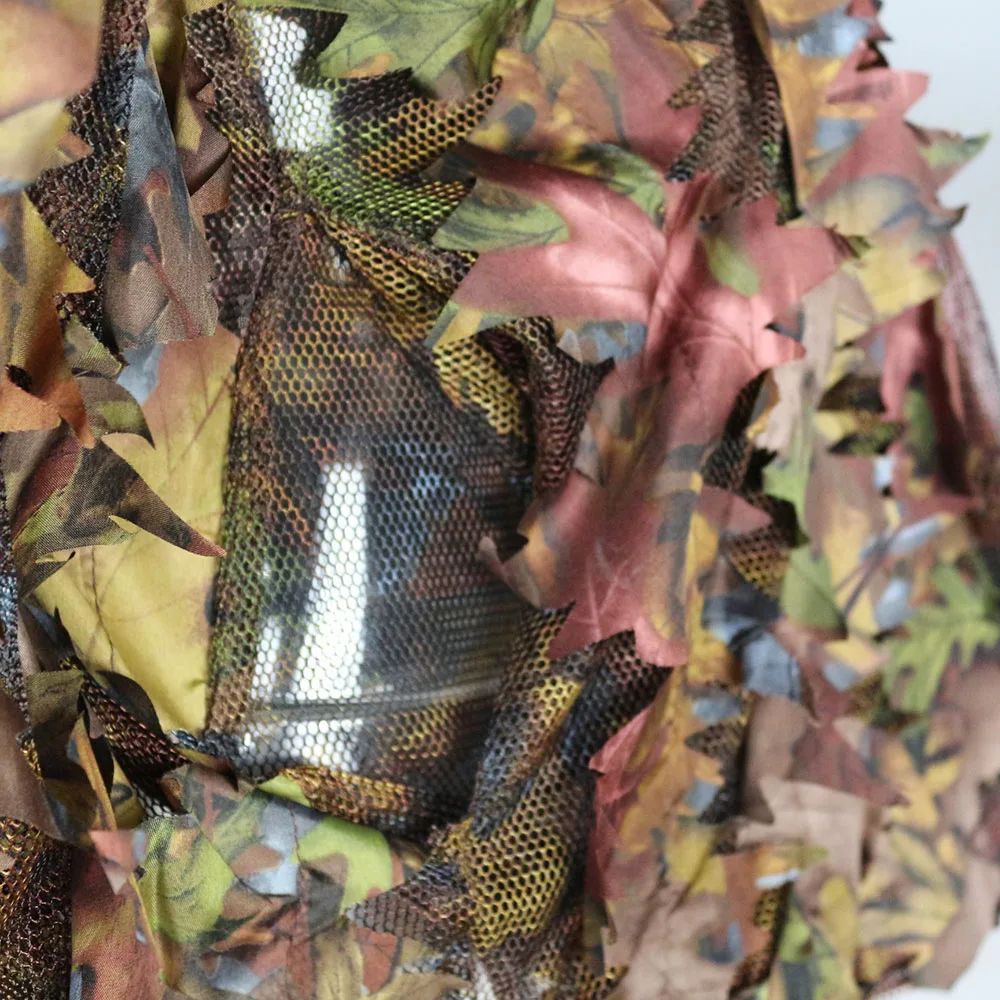Custom 3D leaf camo woodland digital camouflage clothing  uniform ghillie suit fabric for hunting