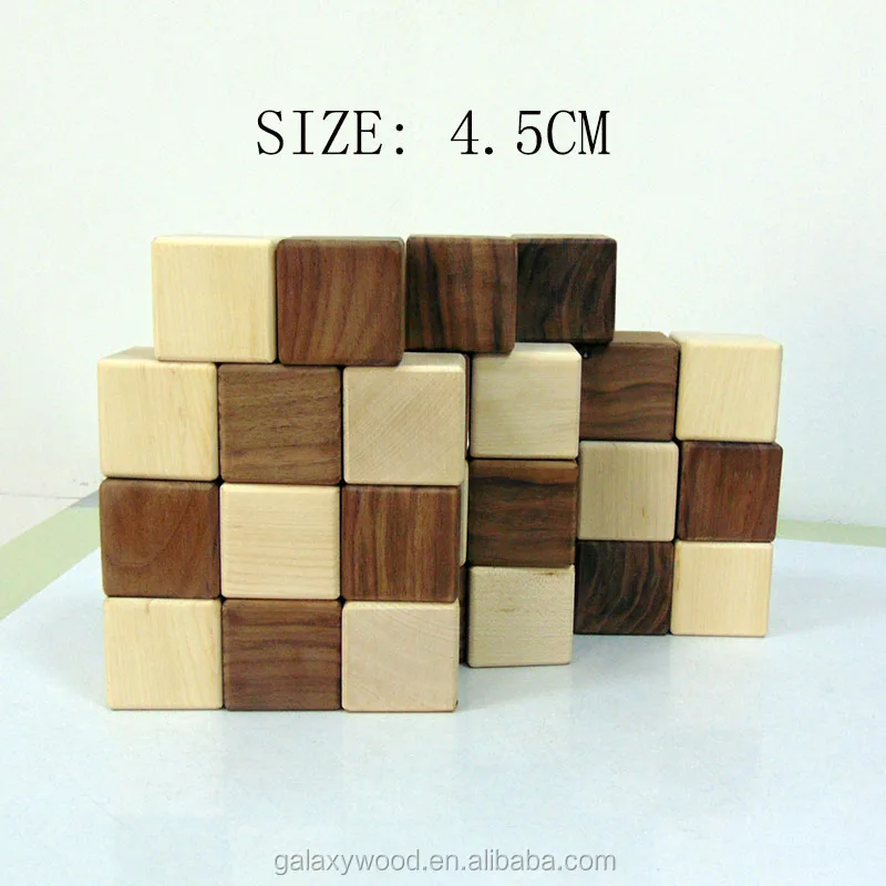 custom  Natural wanlunt  Wood Blocks for Kids Toy