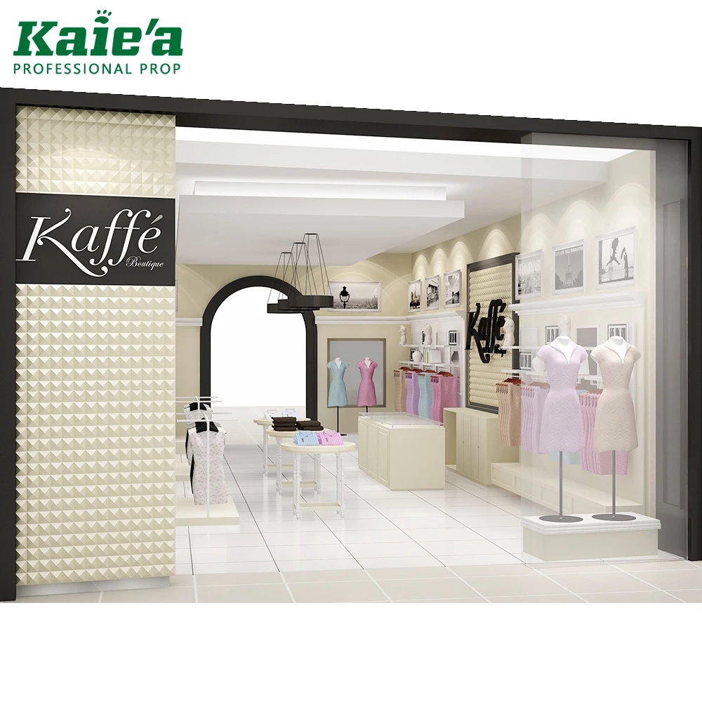 China fashion ladies garment shop names interior design clothes showroom cloth shop interior design
