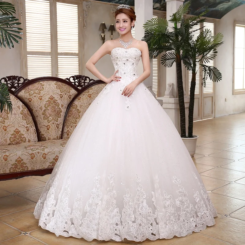 2017 Vintage Lace Wedding Dresses Plus Size off shoulder Lace Up floor length Ball Gown