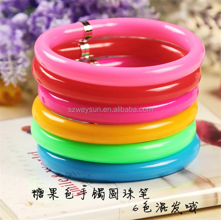 Flexible Ball Pen Cute Bangle Bracelet Wristlet Circlet Ballpoint Pens School&Office Supplies