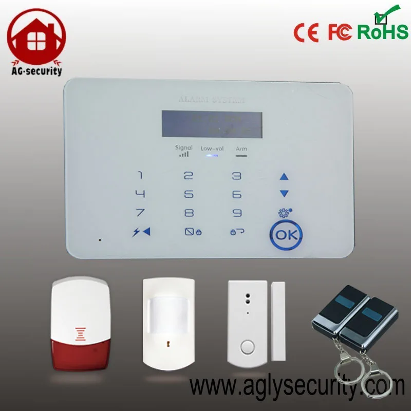 сенсорной клавиатурой LCD Quad Band GSM PSTN двойной автоматический набор номера сети беспроводной домашней безопасности система